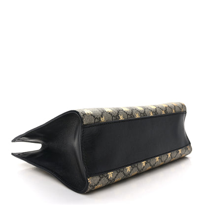 Gucci GG Supreme Monogram Bees Small Padlock Tote Beige Oro Black 4 of 12