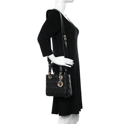 Christian Dior Lambskin Cannage Small My ABCDior Lady Dior Black 2 of 13