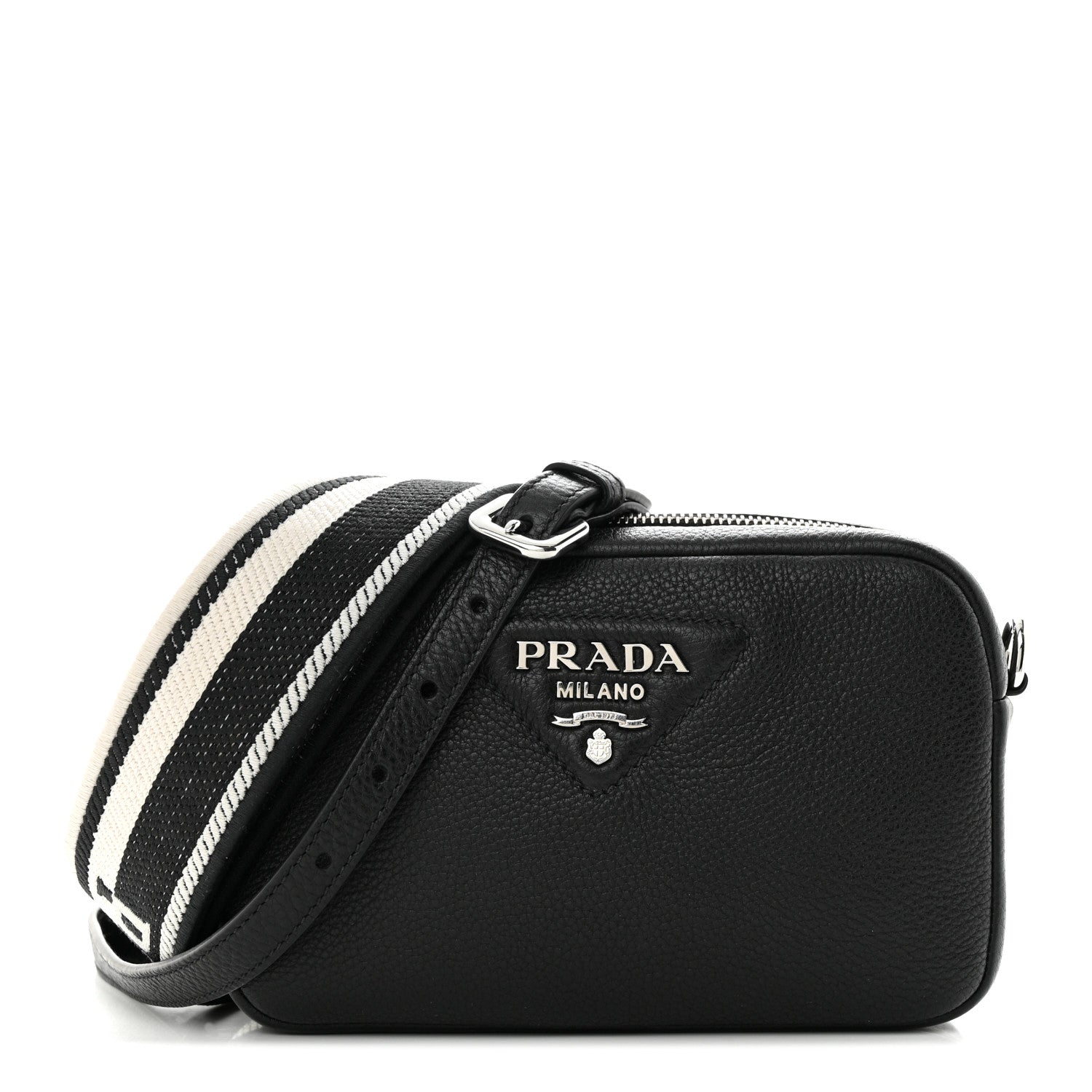 Prada Vitello Daino Soft Camera Crossbody Black 1 of 10