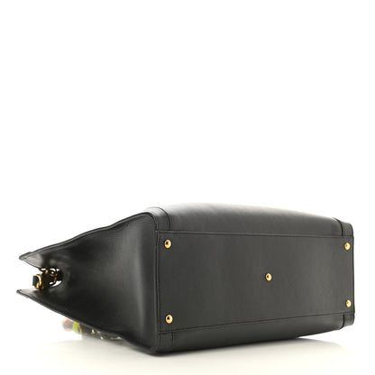 Gucci Calfskin Medium Diana Tote Bag Black Yellow Fluo 4 of 10