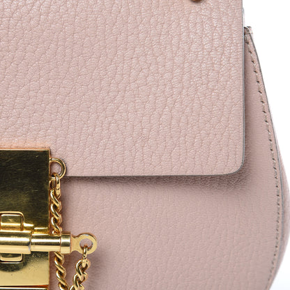 Chloe Grained Lambskin Mini Drew Shoulder Bag Cement Pink 11 of 13