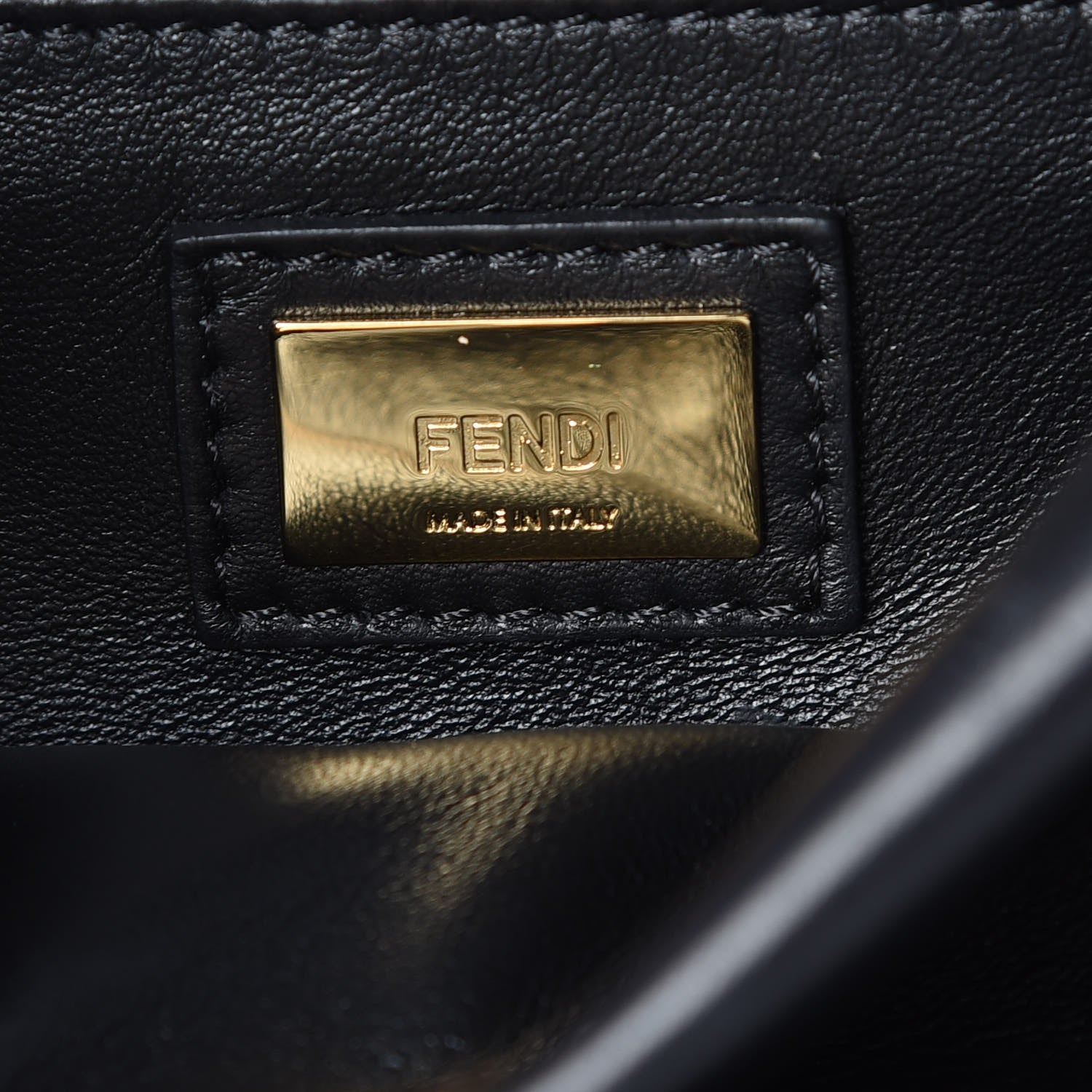 Fendi Nappa Mini Peekaboo Iconic Satchel Black 7 of 12