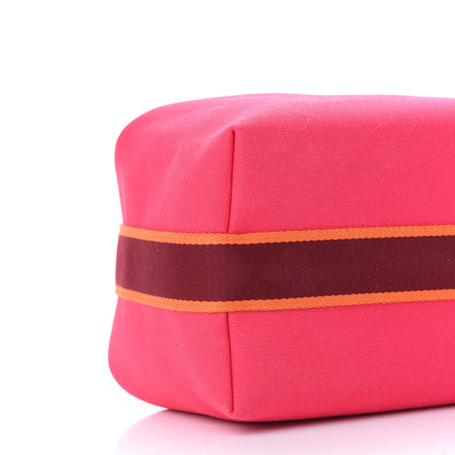 Hermes Canvas Large Bride-A-Brac Pouch Hibiscus 7 of 8