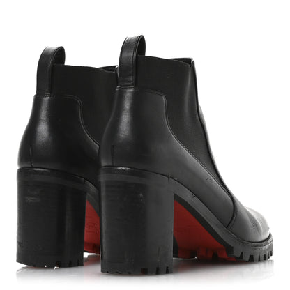 Christian Louboutin Calfskin Marchacroche 70 Chelsea Boots 36 Black 5 of 9