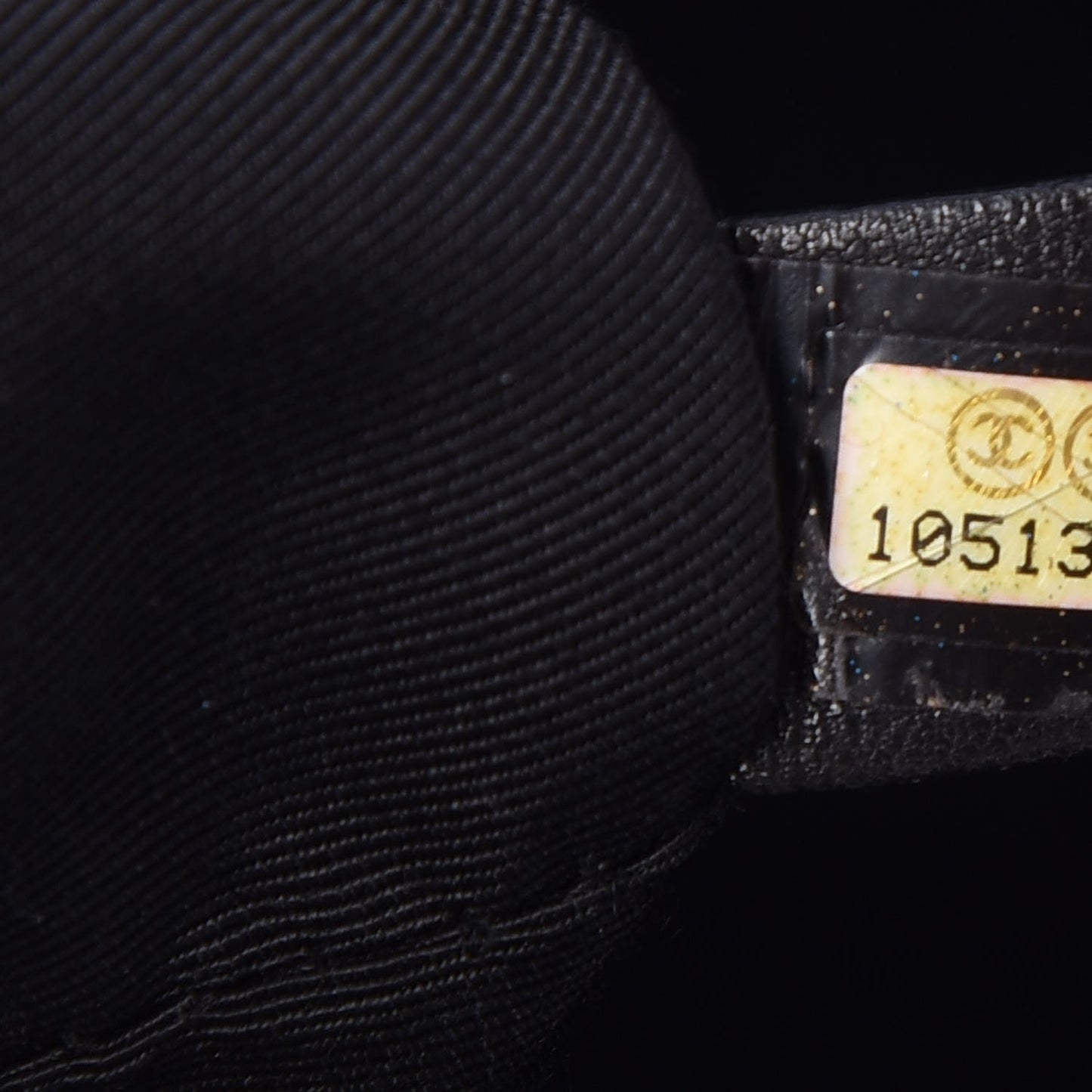 Calfskin Chevron CC All Day Long Boston Black