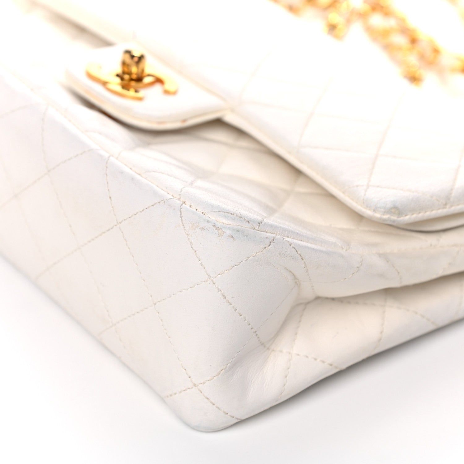 Chanel Lambskin Quilted Small Double Flap White 9 of 27