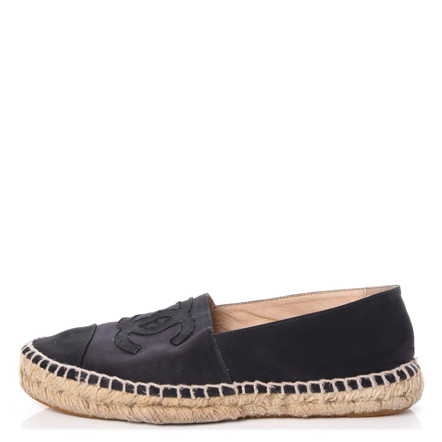 Satin CC Espadrilles 41 Black
