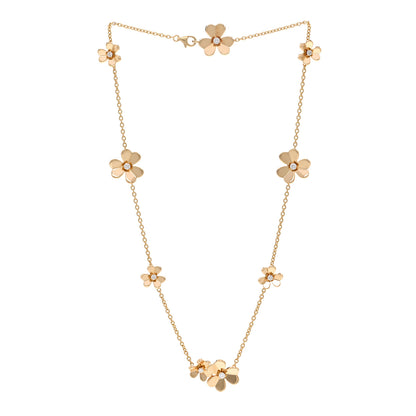 Van Cleef & Arpels 18K Yellow Gold Diamond Frivole 9 Flowers Necklace 3 of 4
