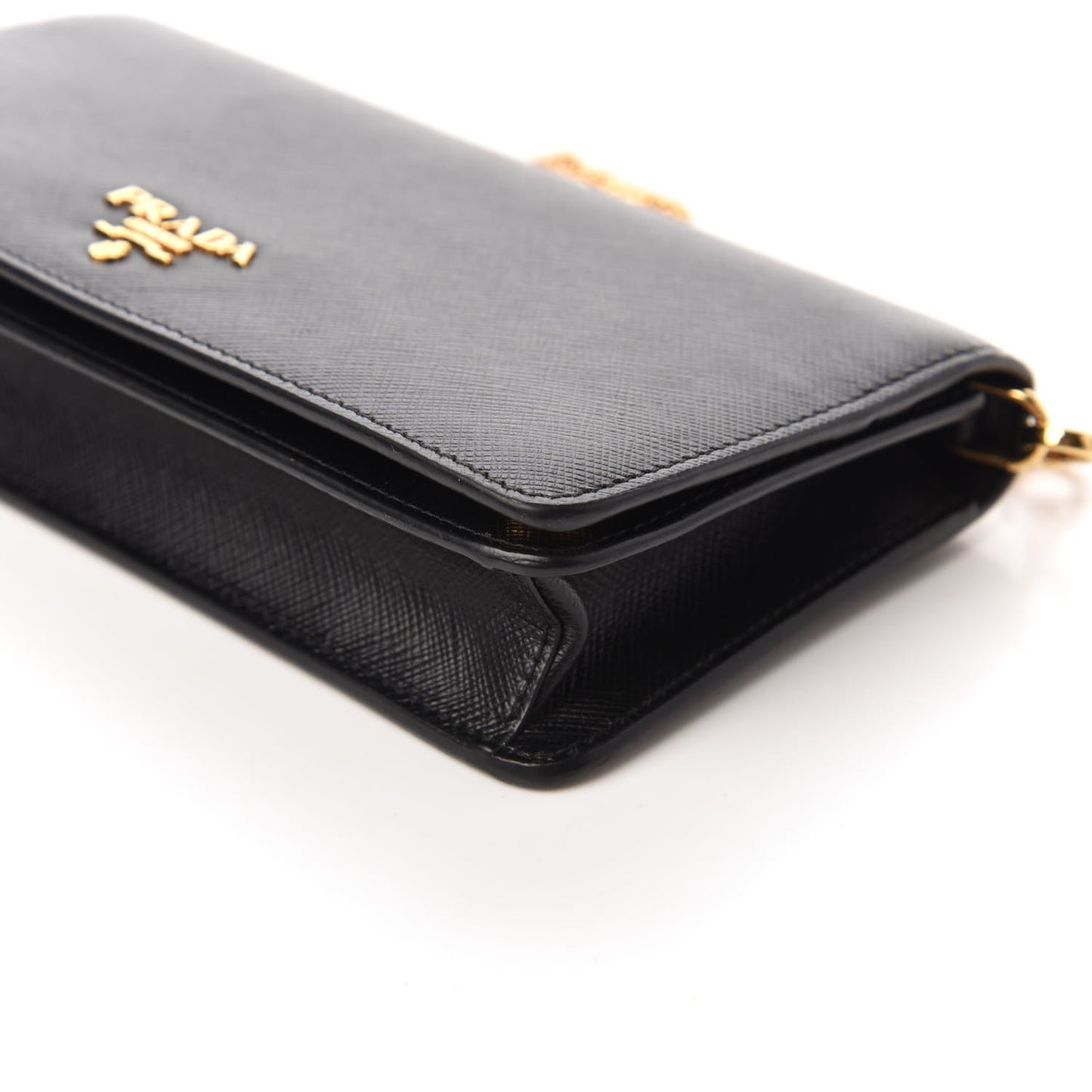 Saffiano Metal Oro Mini Bag Black