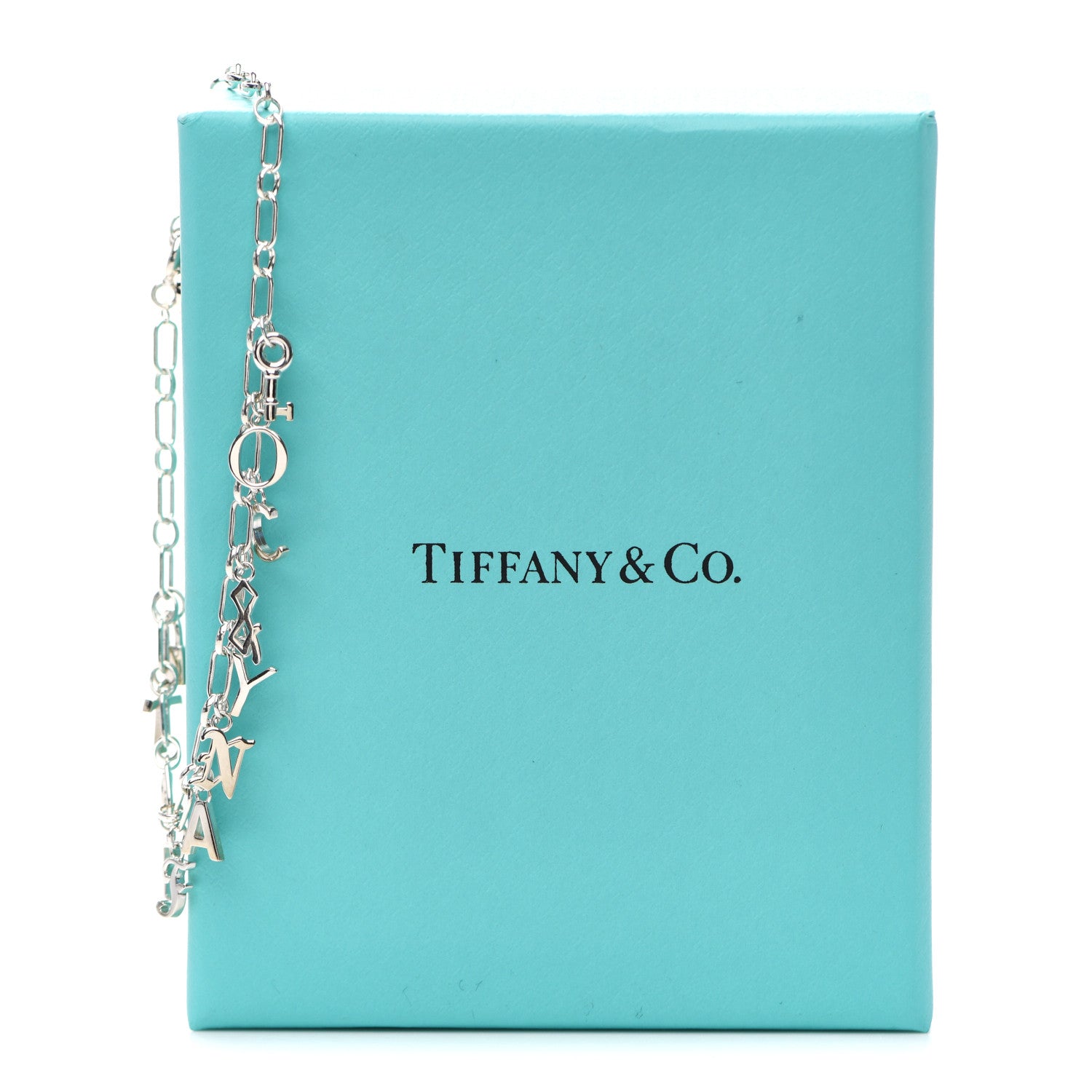 Tiffany Sterling Silver Enamel Love Notes Logo Charm Bracelet Blue 4 of 4
