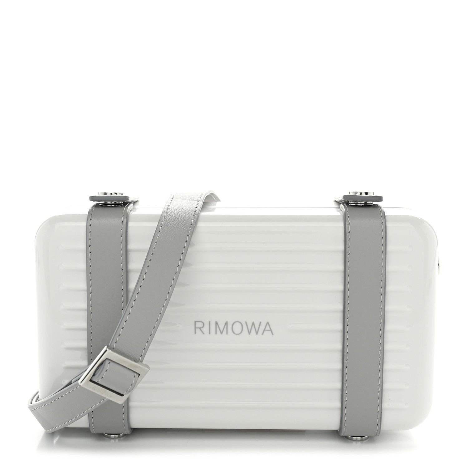 Rimowa Gloss Polycarbonate Personal Cross-Body Bag White Grey 1 of 9