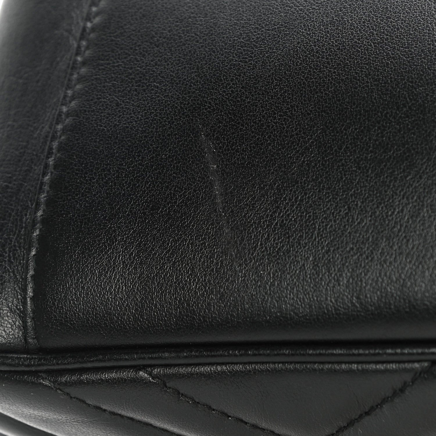 Gucci Calfskin Matelasse Small GG Marmont Top Handle Shoulder Bag Black 12 of 13