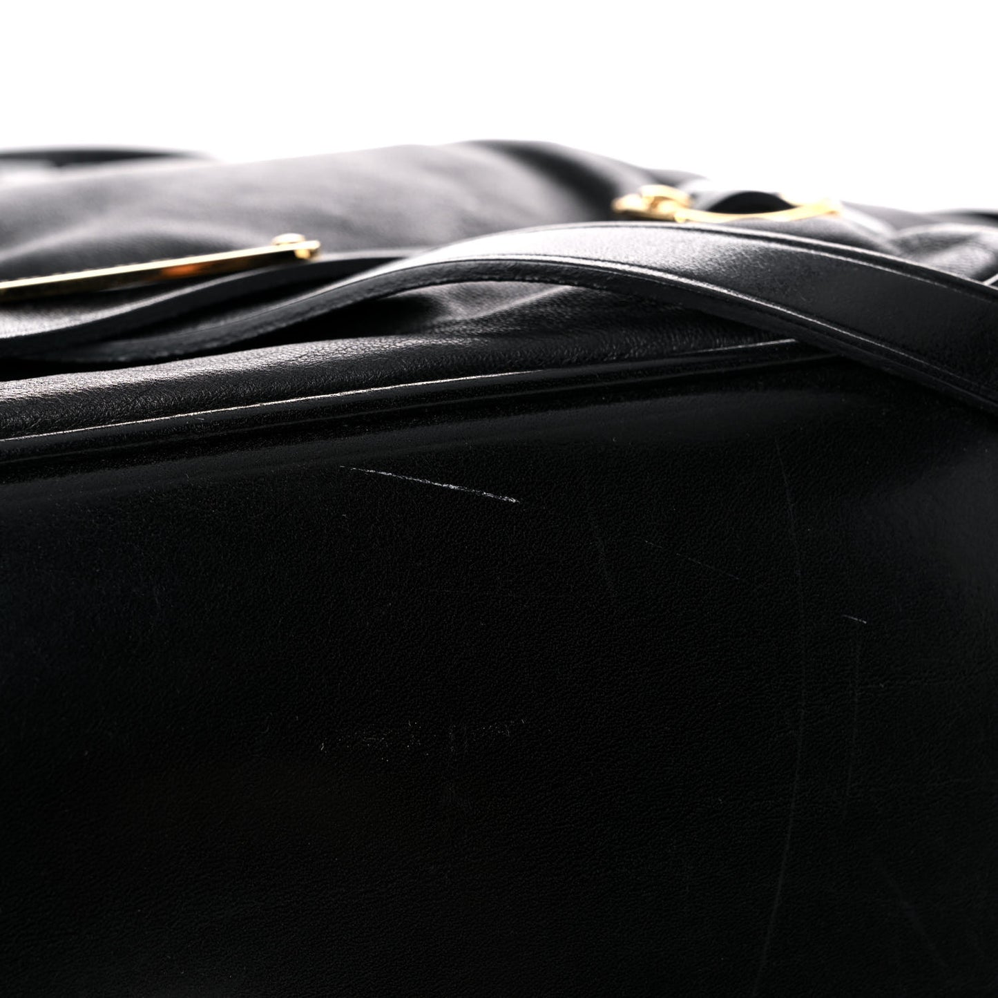 Lambskin Bridle Calfskin Medium Landscape Lynher Tote Black