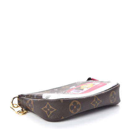 Louis Vuitton Monogram 2019 Christmas Animation Mini Courchevel Pochette Accessories Fuchsia 4 of 7