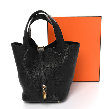 Hermes Taurillon Clemence Picotin Lock 18 PM Black 11 of 11