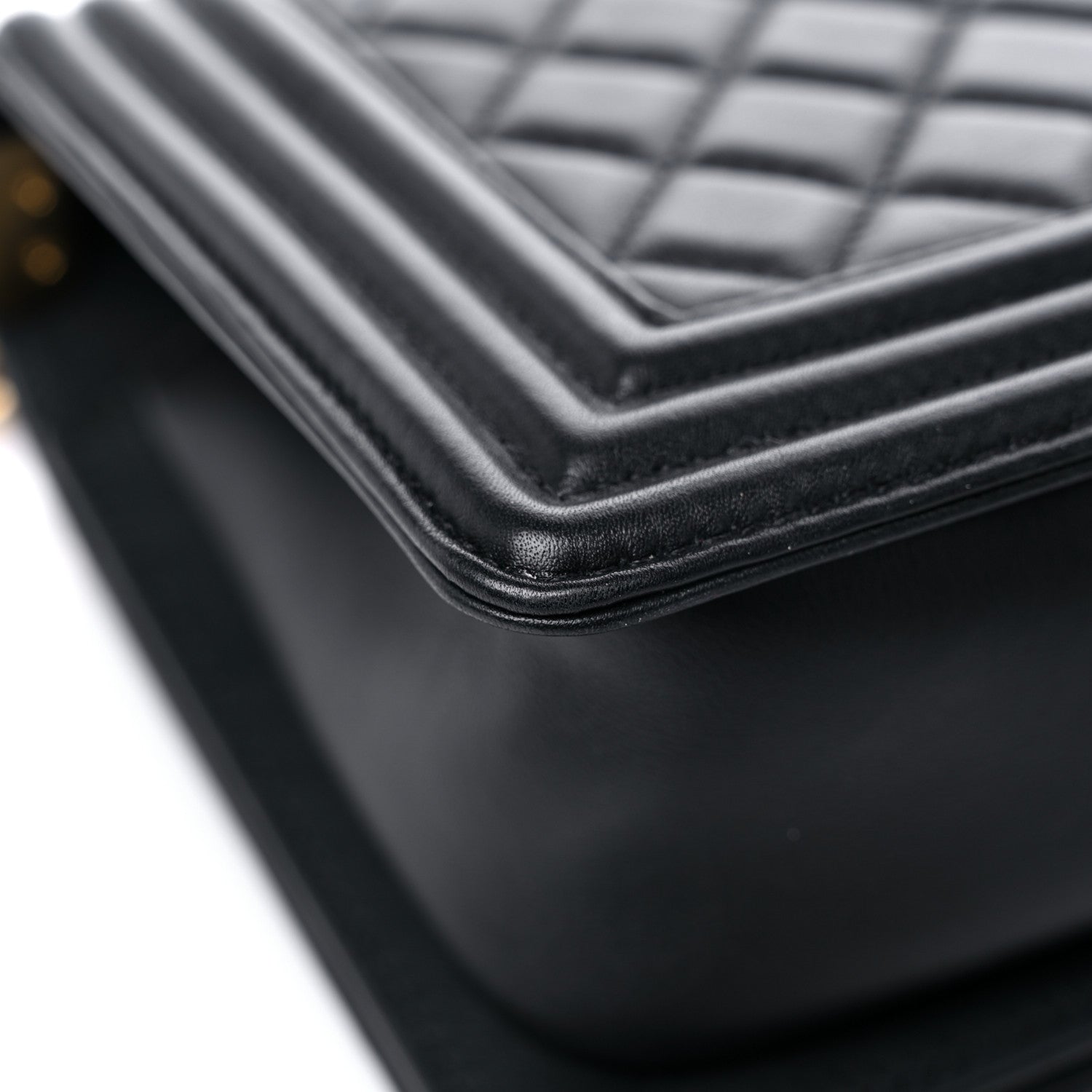 Chanel Calfskin Medium Boy Logo Top Handle Flap Black 10 of 15