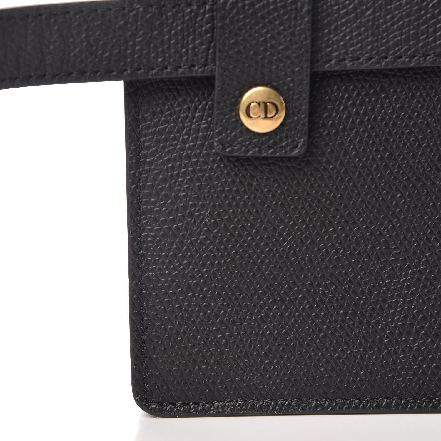 Christian Dior Grained Calfskin Saddle Belt Bag Black 7 of 10