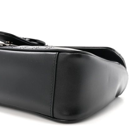Gucci Calfskin Matelasse Monochrome Small GG Marmont Shoulder Bag Black Black 10 of 10