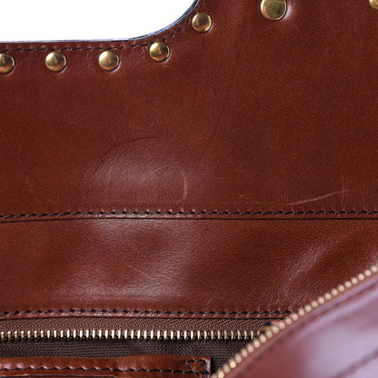 Burberry House Check Studded Large Greenham Tote Dark Tan 17 of 47