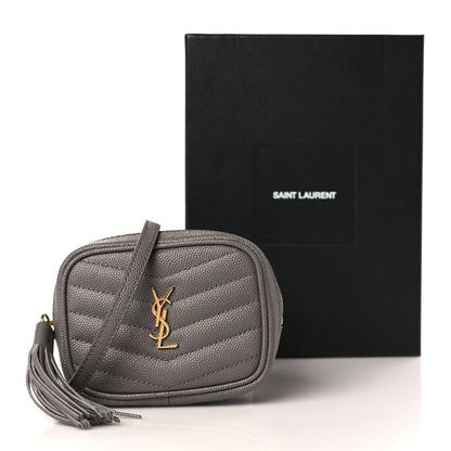 Saint Laurent Grain De Poudre Matelasse Monogram Baby Lou Camera Bag Fog 10 of 10