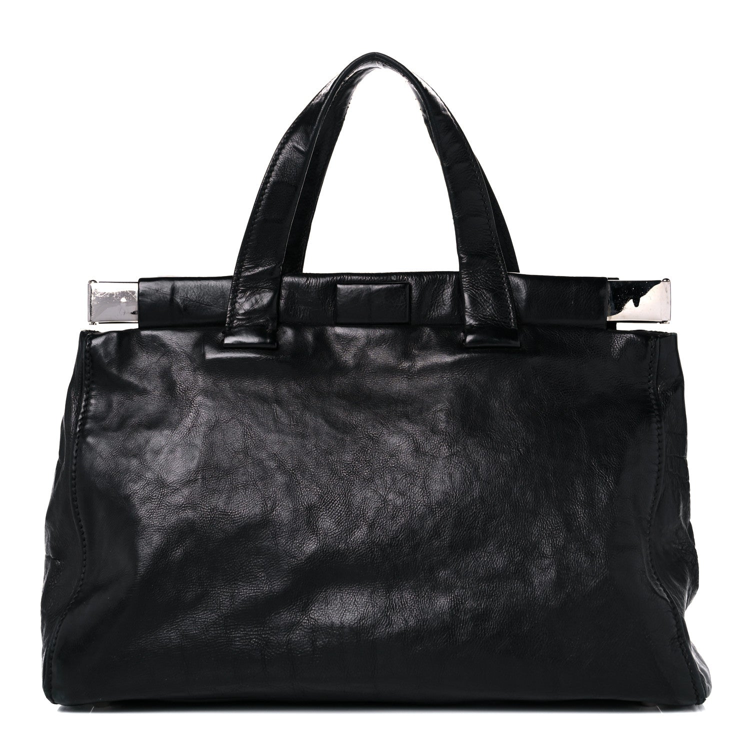 Miu Miu Vitello Lux Satchel Black 1 of 21