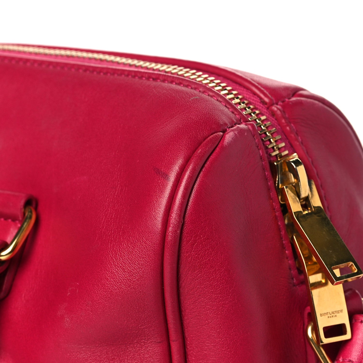Saint Laurent Calfskin Classic Duffle Fuchsia 14 of 14