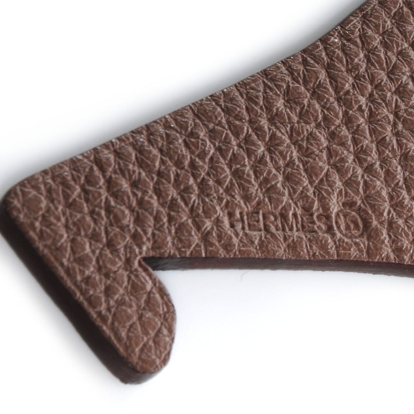 Togo Epsom Petit H GM Bear Bag Charm Bleu Saphir and Etoupe