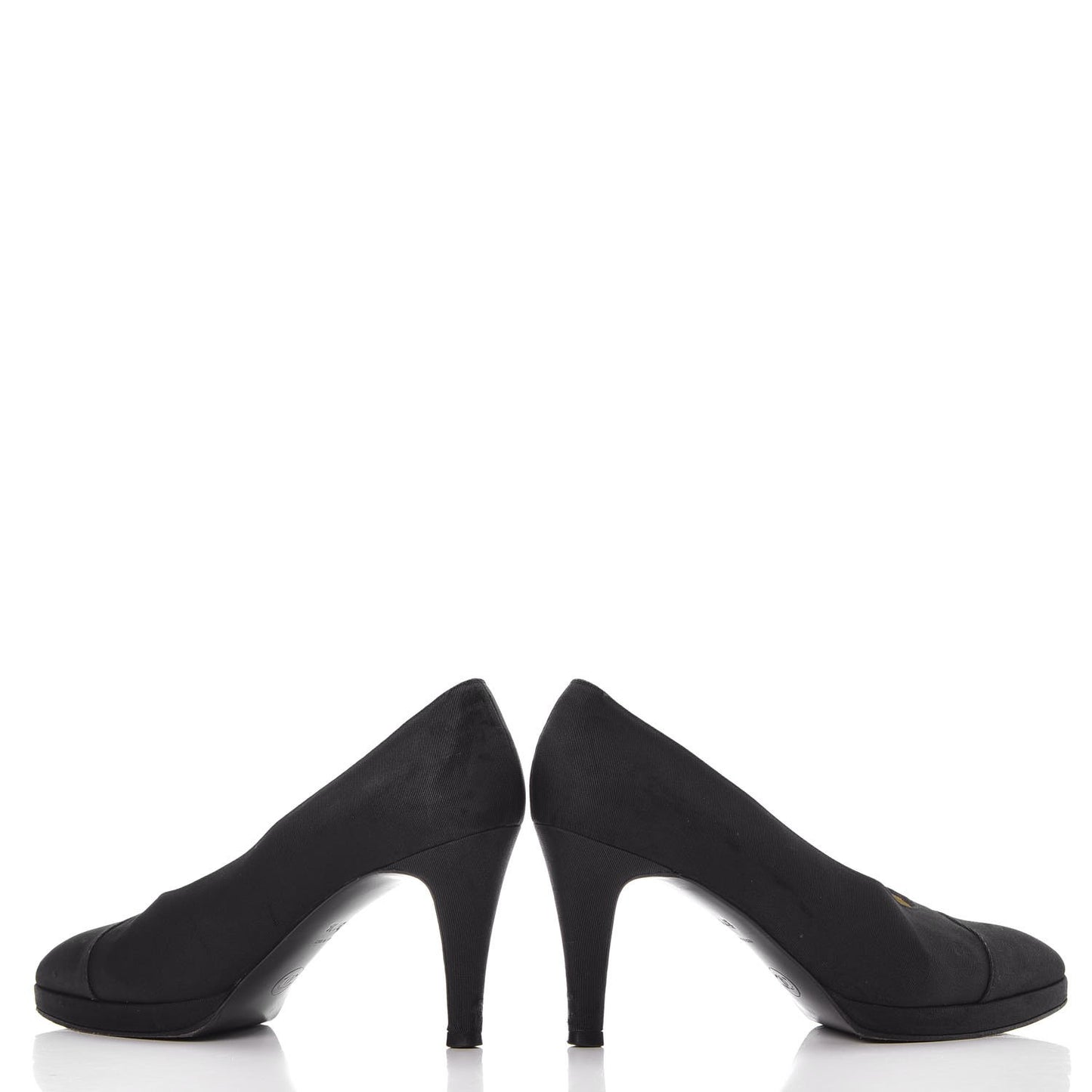Grosgrain Cap Toe Pumps 37.5 Black