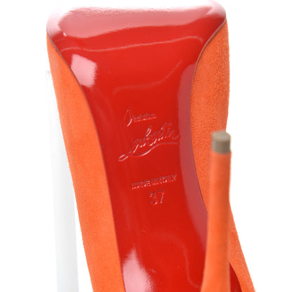 Christian Louboutin Suede Pigalle Follies 100 Pumps 37 Magma 7 of 17