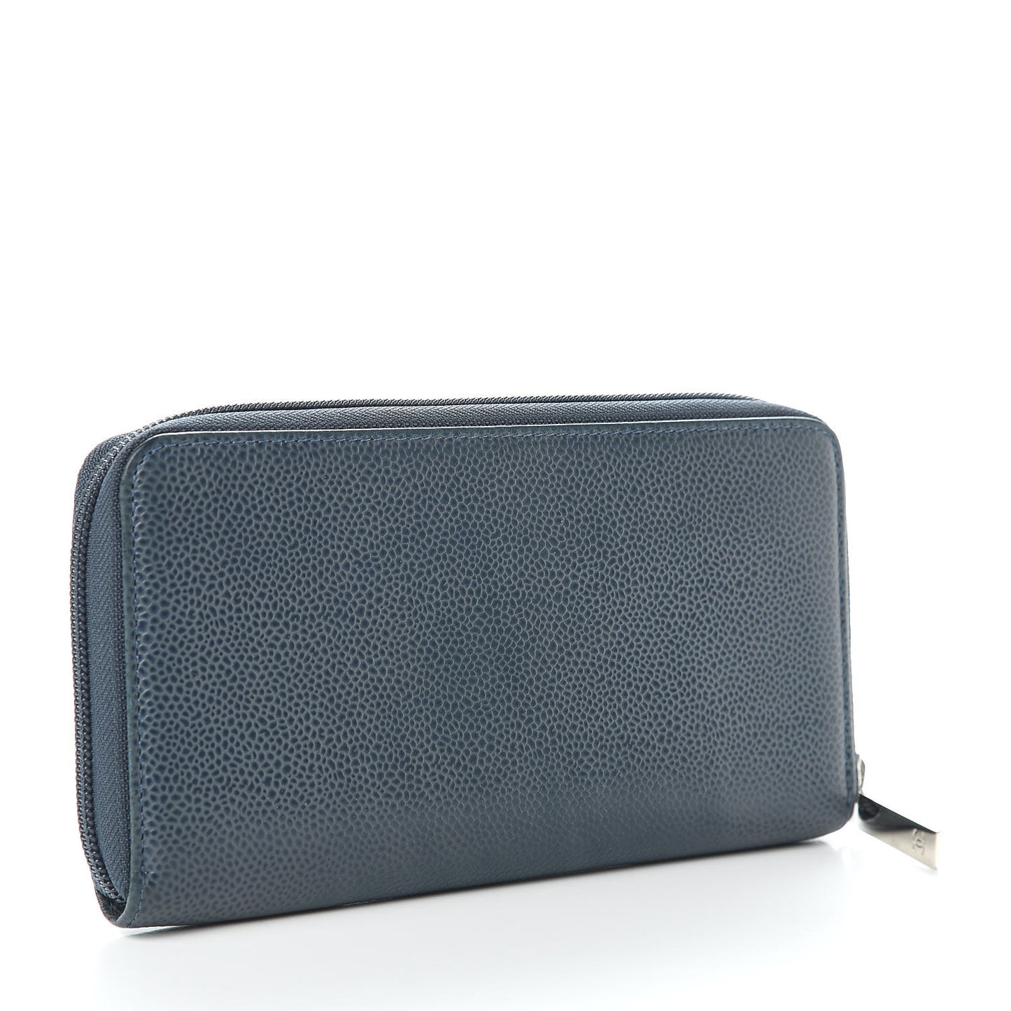 Caviar Large CC Timeless Zip Around Wallet Blue