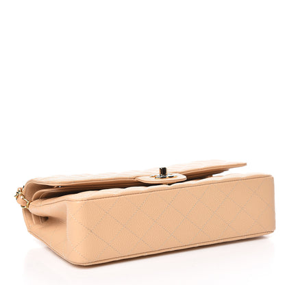 Chanel Caviar Quilted Medium Double Flap Beige Clair 4 of 10