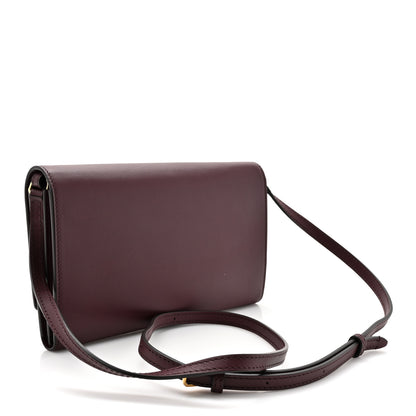 Burberry Calfskin Logo Hazelmere Wallet With Detachable Strap Mahogany Red 3 of 10