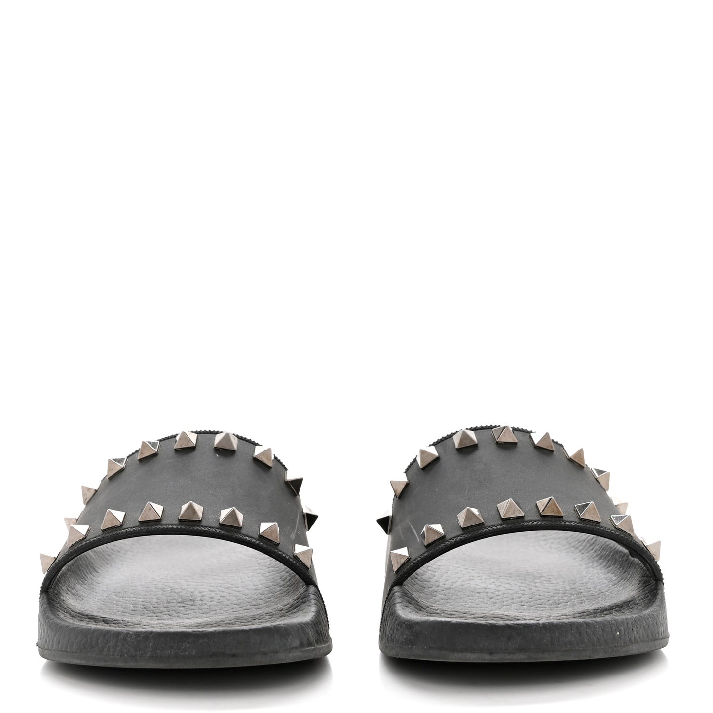 Rubber Rockstud Slide Sandals 36 Black