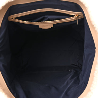 Loro Piana Cashfur Calfskin Large Sesia Tote Ancient Paper 5 of 9