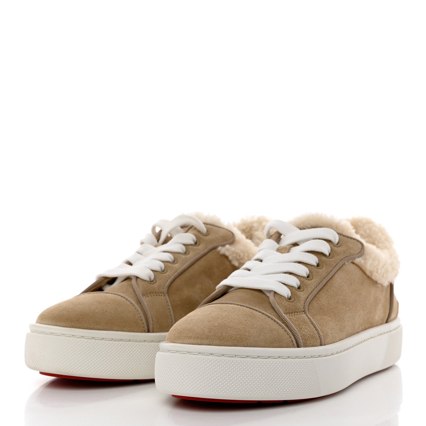 Suede Shearling Fun Vierissima Flat Sneakers 37 Atlas
