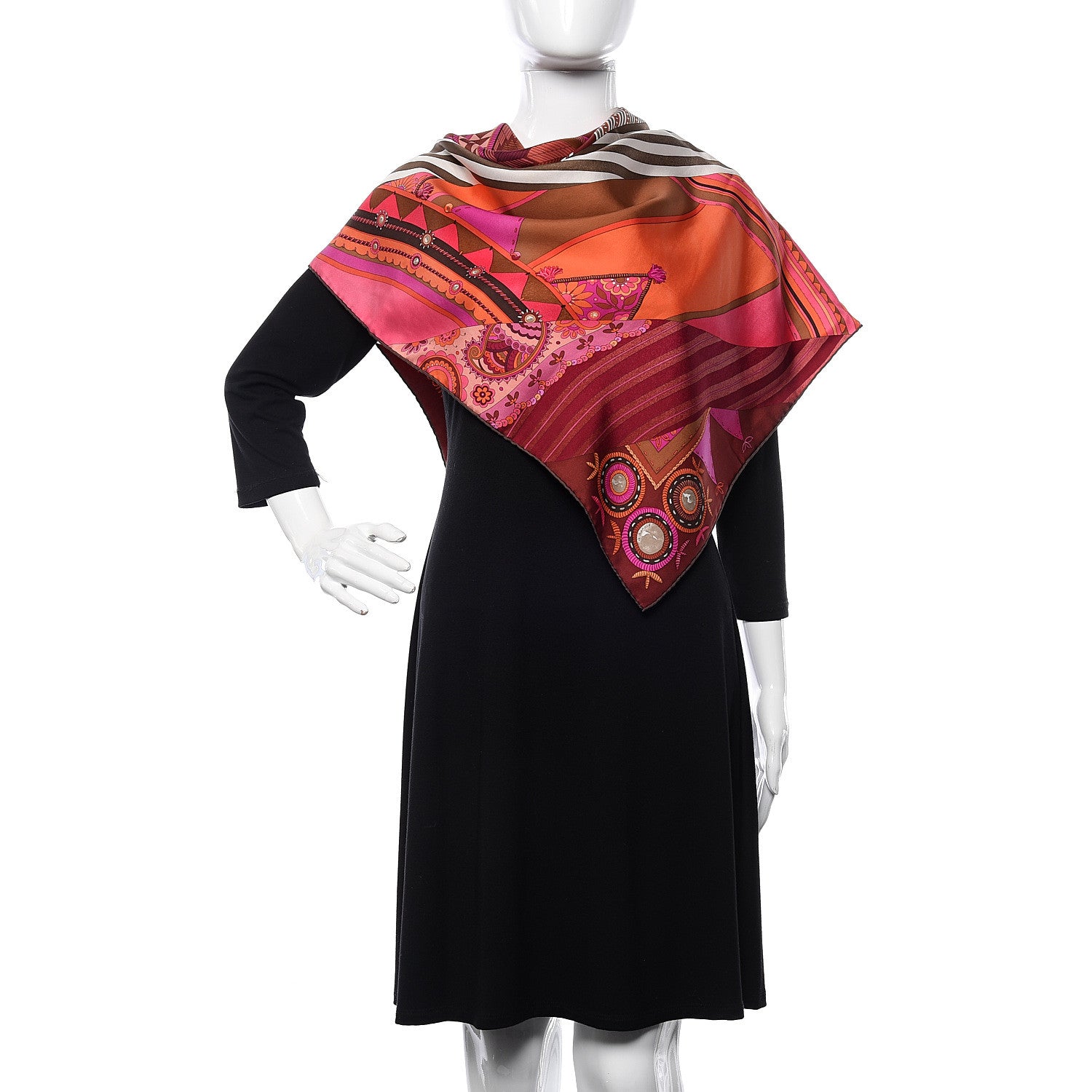 Hermes Silk Coupons Indiens Scarf 90 2 of 4