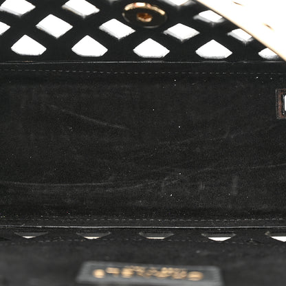 Chanel Metallic Lambskin Small Sea Through Flap Gold Black 6 of 14