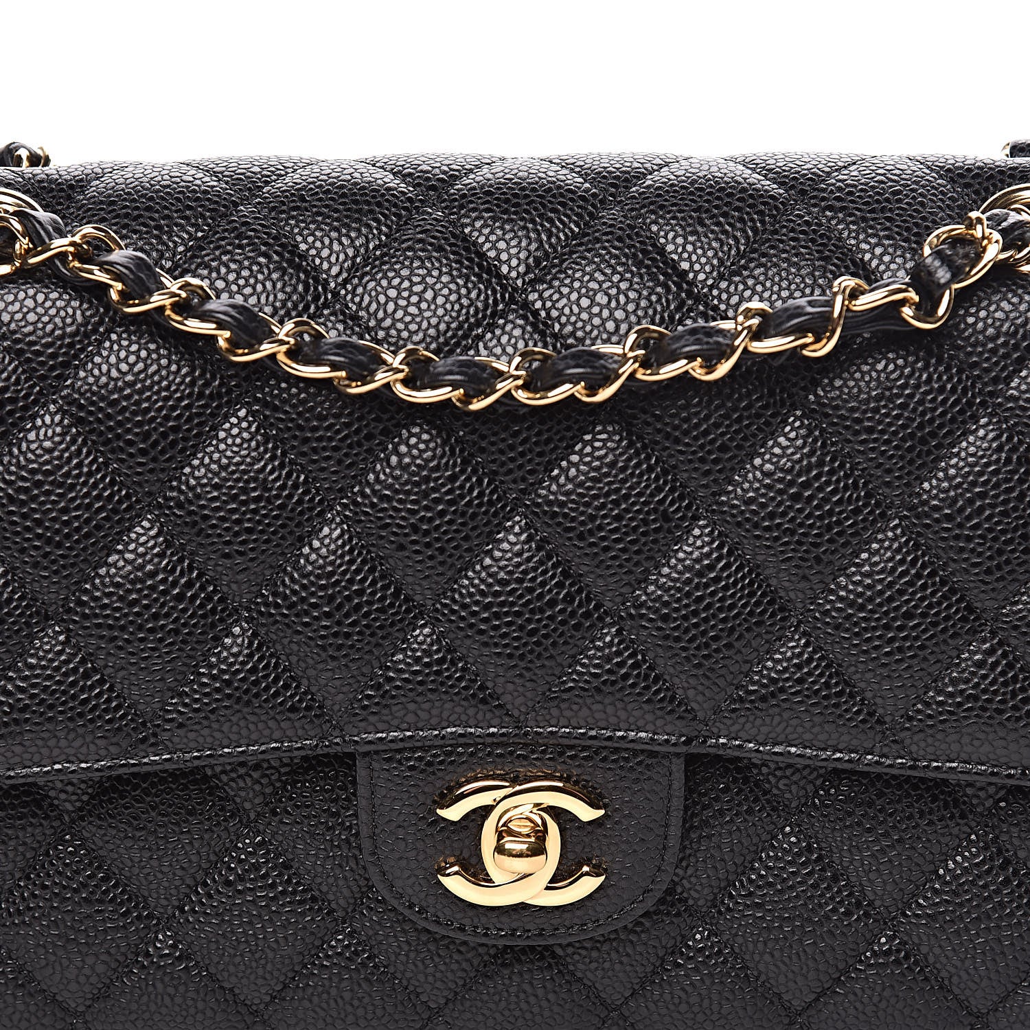 Chanel Caviar Quilted Medium Double Flap Black 10 of 11