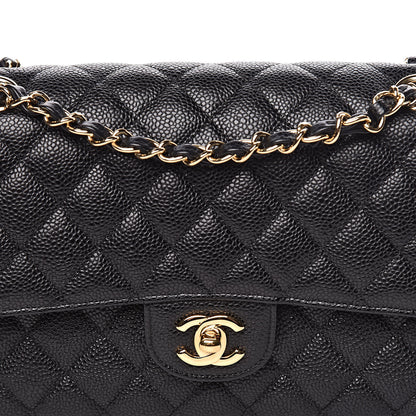 Chanel Caviar Quilted Medium Double Flap Black 10 of 11