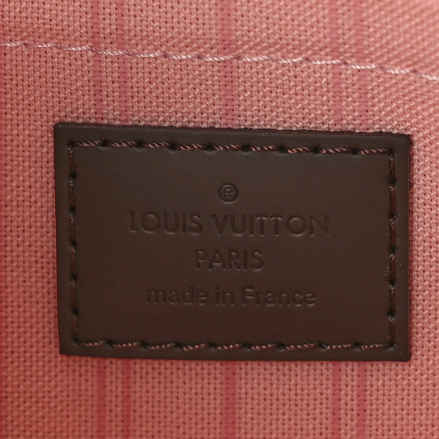 Louis Vuitton Damier Ebene Neverfull MM GM Pochette Rose Ballerine 6 of 8