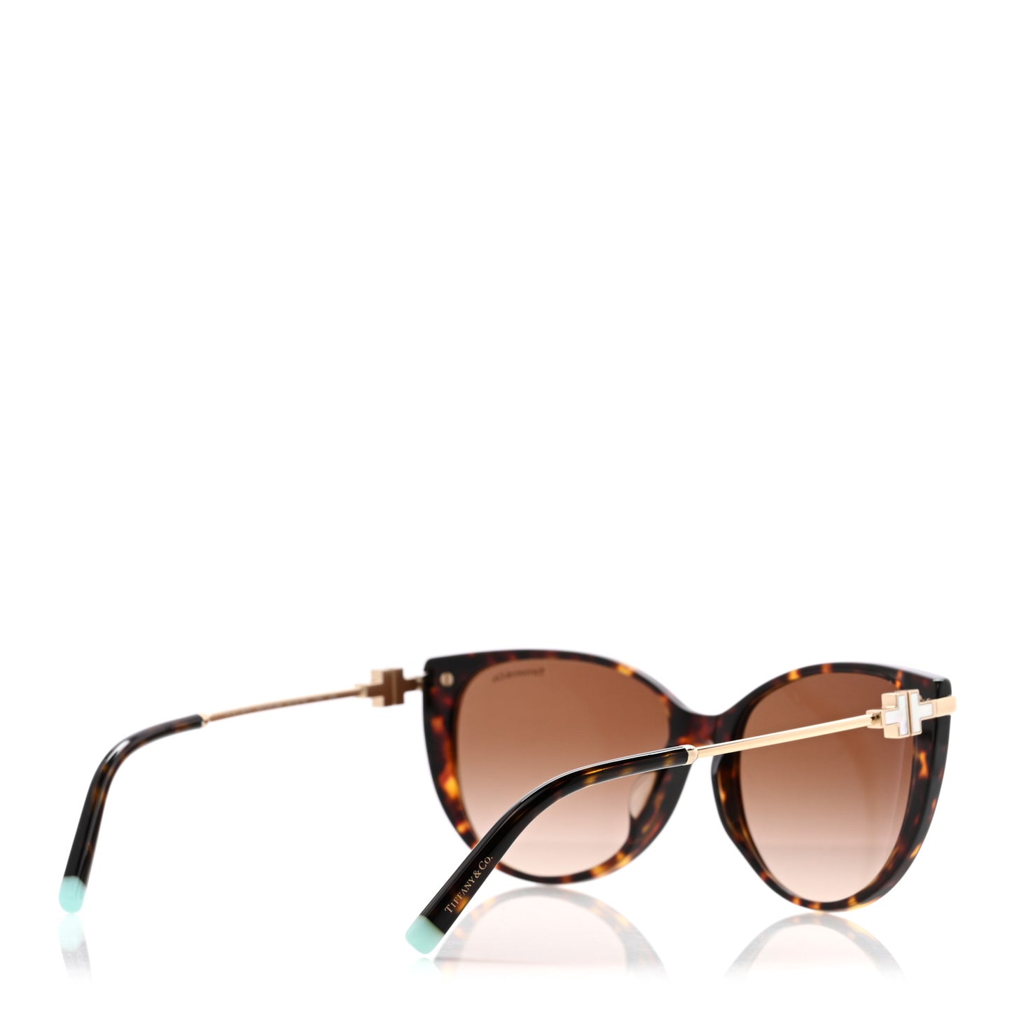 Acetate Metal Mother of Pearl T Wire Sunglasses TF4178-F Havana Brown