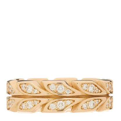 Tiffany 18K Rose Gold Diamond Victoria Vine Band Ring 51 5.75 3 of 5