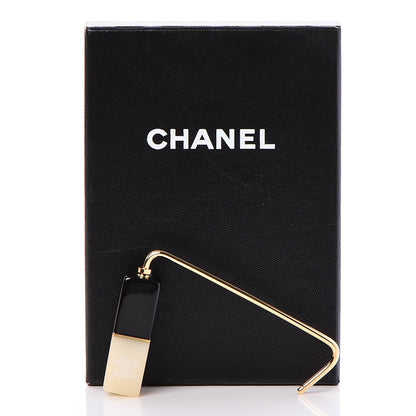 Chanel Resin CC Purse Hook Black White 3 of 3