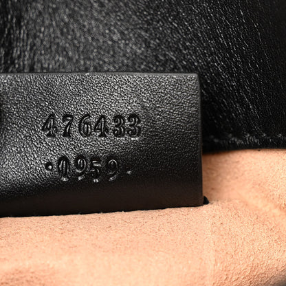 Gucci Calfskin Matelasse Super Mini GG Marmont Shoulder Bag Black 7 of 9