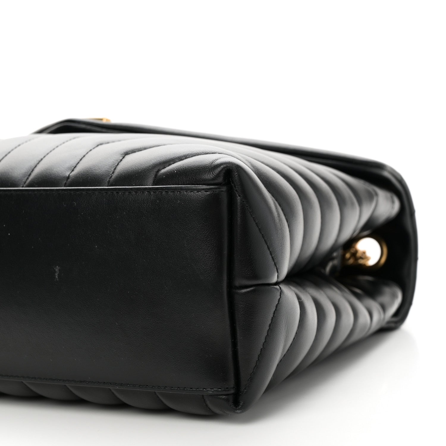 Saint Laurent Calfskin Y Quilted Monogram Medium Loulou Chain Satchel Black 10 of 11