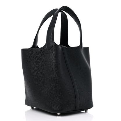 Hermes Taurillon Clemence Picotin Lock 18 PM Black 3 of 10