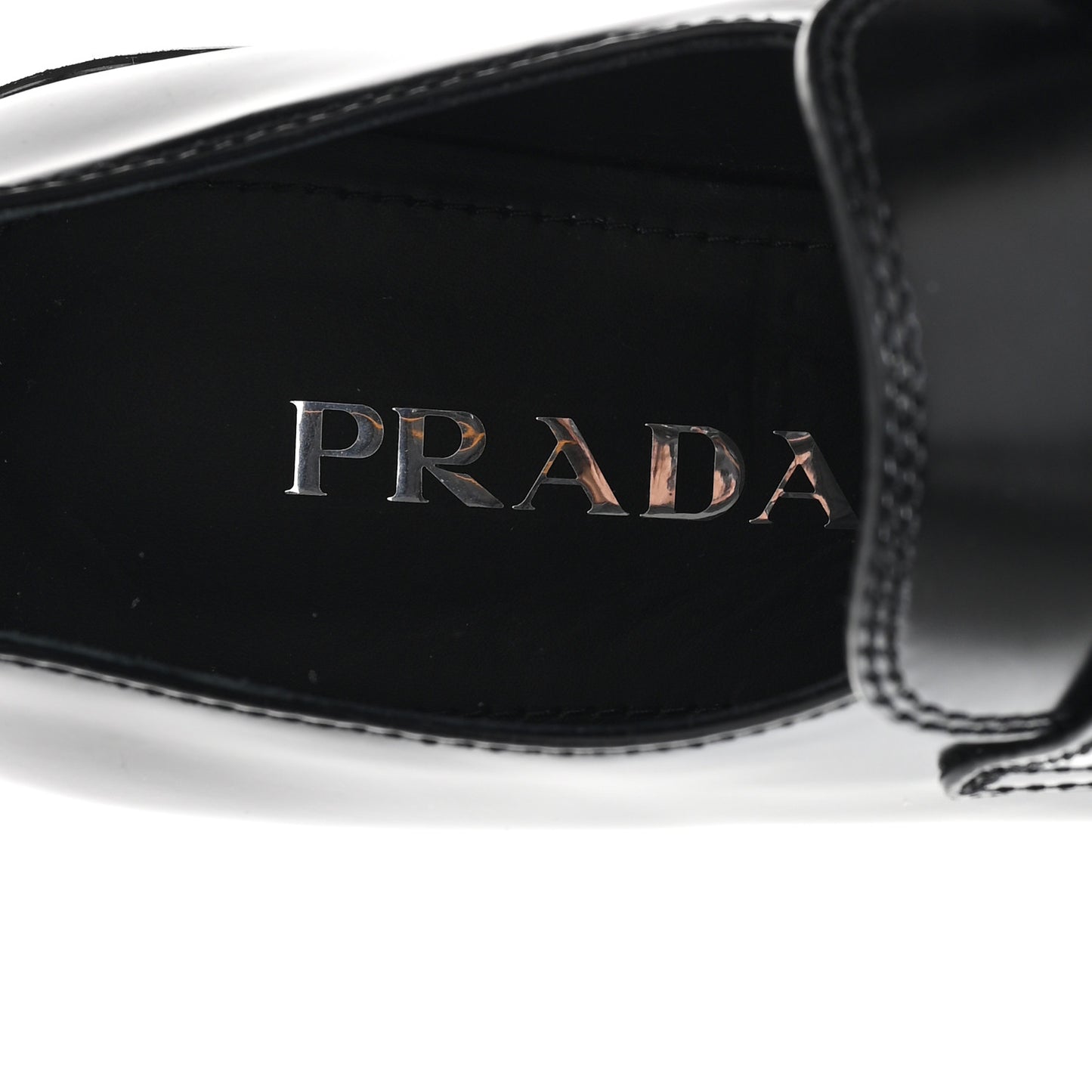 Spazzolato Metal Triangle Logo 50mm Loafers 38 Black