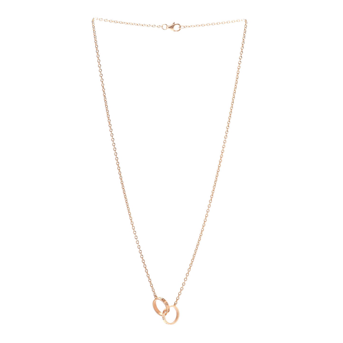 18K Yellow Gold Interlocking LOVE Necklace