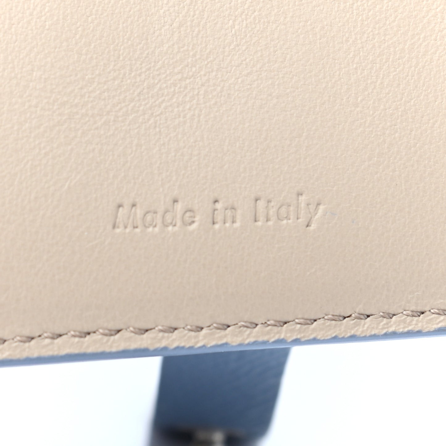 Grained Calfskin Medium Multifunction Strap Wallet Cloud