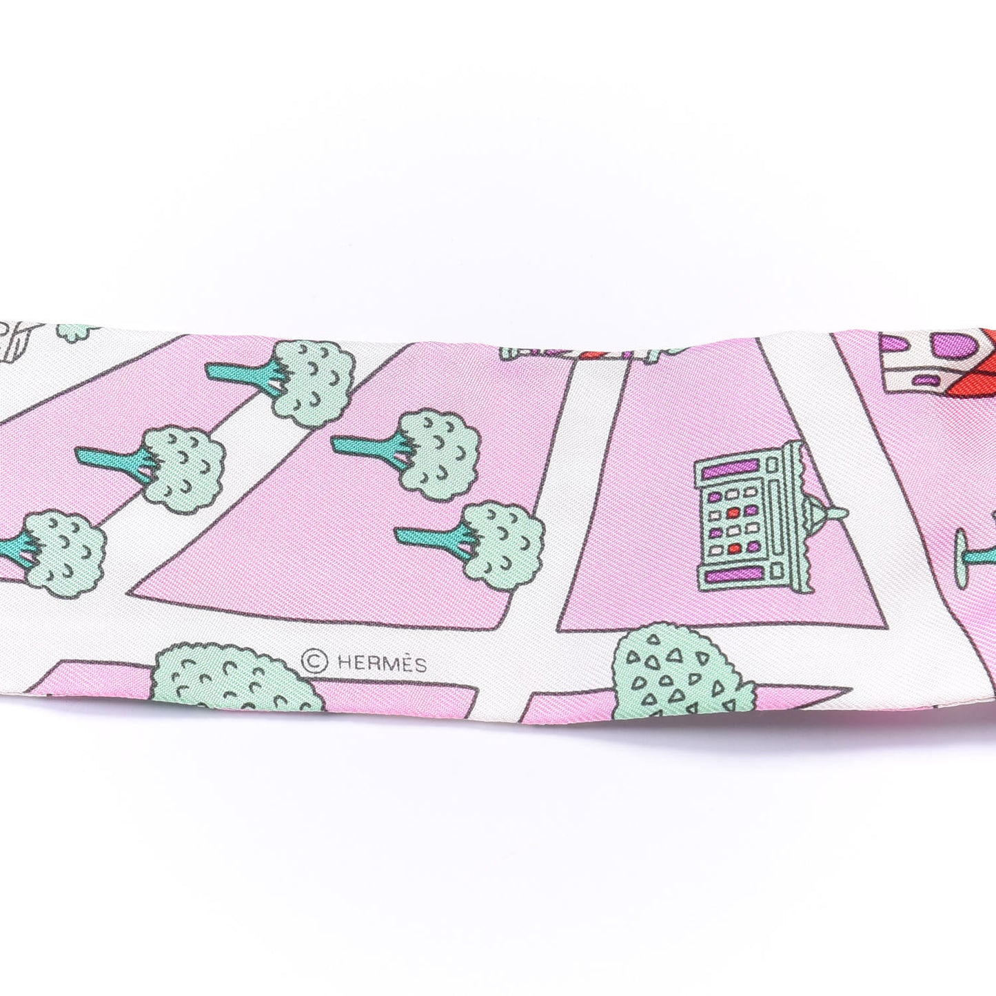 Silk Les Nouveaux Amoureux de Paris Twilly Rose Buvard White Vert